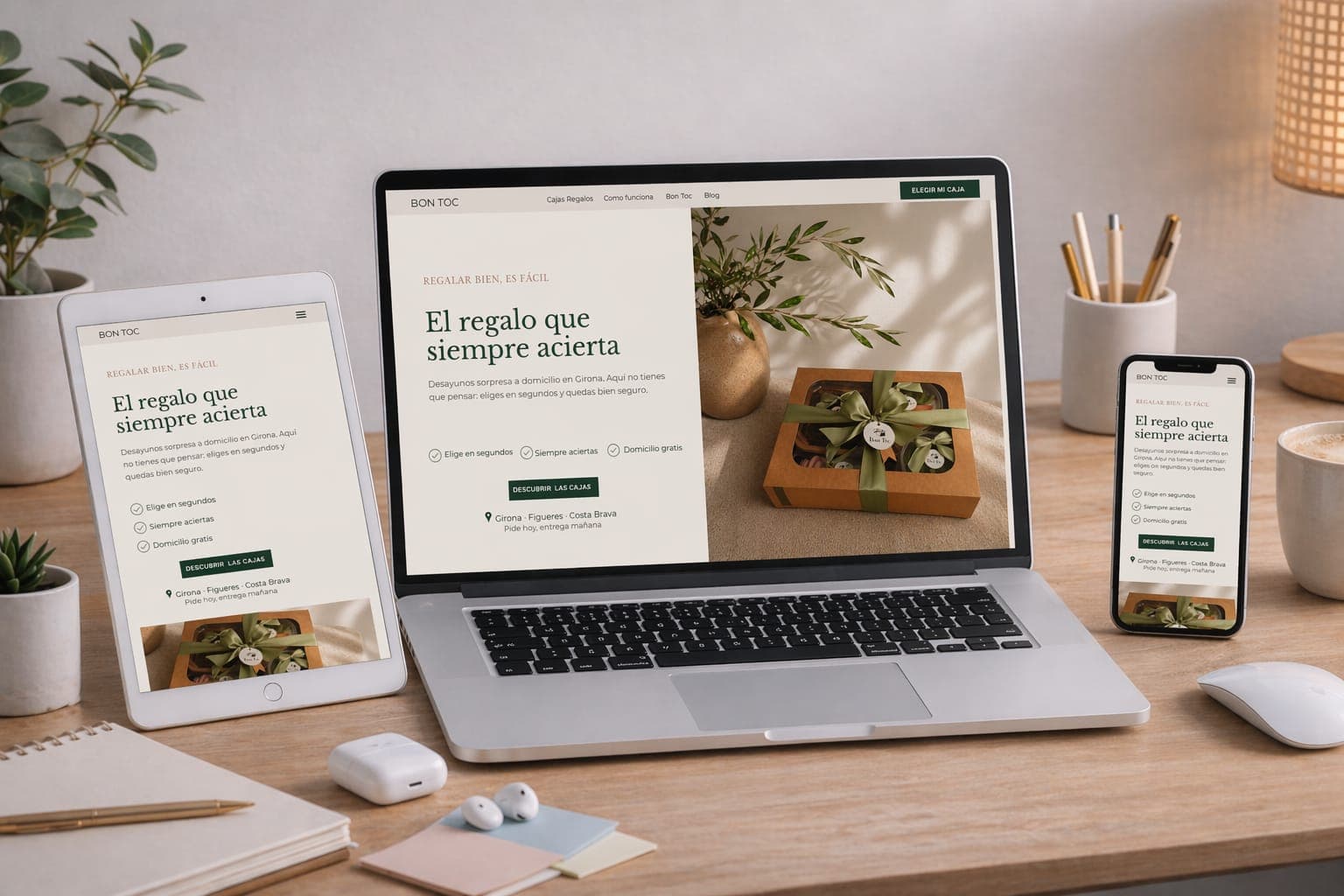 Página web de Bon Toc para mejorar la conversión online